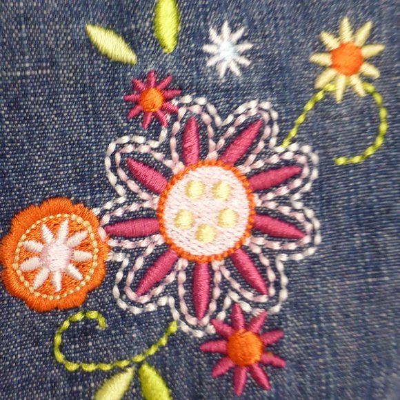 WONDERKIDS, 24 months, jean dress with flowers - Picture 2 of 5